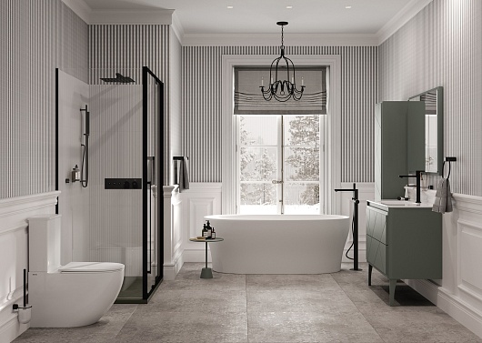 Allen Brau Смеситель для ванны Liberty 5.33012-31 (с внутренней частью) черный матовый – фотография-6